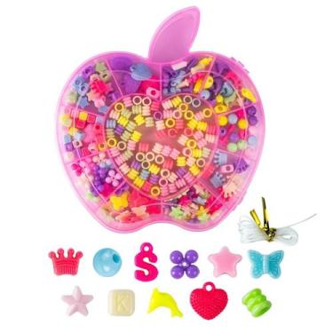 Imagem de Maleta Maçã Fábrica De Biju Infantil Miçanga Colorida Colar - Arte Sed