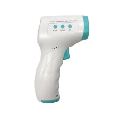 Imagem de Termômetro Digital Infravermelho Laser Testa Febre - Hco, Branco e ver