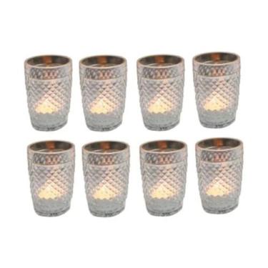 Imagem de 12 Copos Barroco Bico De Jaca + 12 Velas - encanto velas