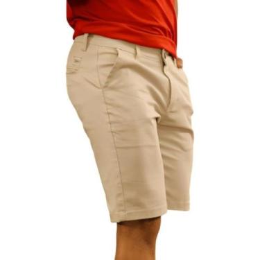 Imagem de Bermuda Social Premium Masculina Algodão Sarja Short Brim - Volgue, Be