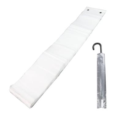 Imagem de Oedema 100 peças de sacos de guarda-chuva de 71 cm descartáveis mangas transparentes para guarda-chuva de plástico refis para suporte de guarda-chuva, substituição, entrada de hotel, prédio de