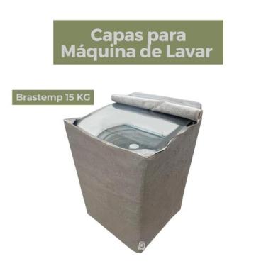 Imagem de Capa para máquina de lavar brastemp 15kg impermeável flex - Capas Flex