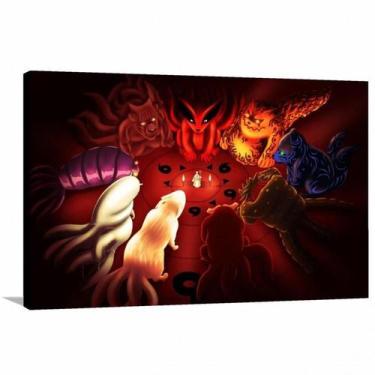 Imagem de Quadro decorativo Naruto - Rikudou e Bijuus - Tela em Tecido - Wall Fr