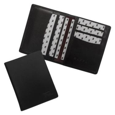 Imagem de Carteira Slim Couro RFID Blocking 80-R Raffai Couros, Preto