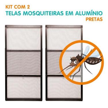 Imagem de Tela Mosquiteira em Alumínio com Altura regulável de 68 a 127cm e Larg