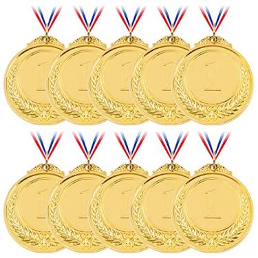 Imagem de Hilitchi 10 Medalhas de Ouro - Medalhas de Vencedor de Estilo Olímpico 1º Lugar com Fita