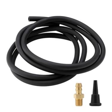 Imagem de Roastove Acessórios do kit de teste de pressão do coletor de gás natural ou LP, 2 mangueiras de borracha de 101,6 cm, encaixe de latão macho NPT de 1/20.3 cm para substituição