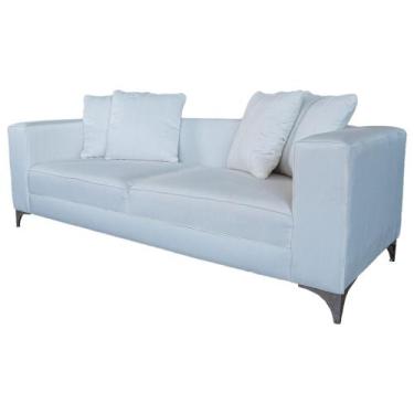 Imagem de Sofá Pietro para Sala/Recepção 2,20 cm Linho Nude - Novo Encanto