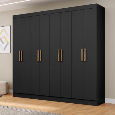 Imagem de Guarda Roupa Casal 8 Portas Holanda Maxel - Preto