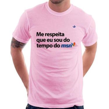 Imagem de Camiseta Me respeita que eu sou da época do msn - Foca na Moda, Rosa b