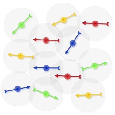 Imagem de 12pcs Game Spinners, Blank Acrylic Game Spinner Board with Rotating Arrows Erasable Arrow Game Spinners Clear Spinners for Classroom Activities Game (Round, Colorful Arrow)