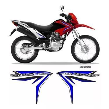 Imagem de Adesivos Faixas Laterais Honda Nxr Bros 150 2013/2014 Kit 02 - Resitan