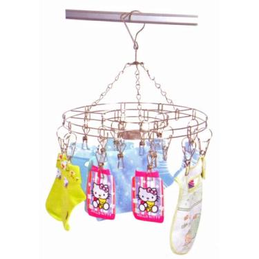 Imagem de Varal Multiuso 20 Pregadores Redondo 30x37cm Roupas Íntimas Toalhas Pa