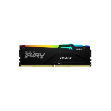 Imagem de Memória Ram Kingston Fury Beast Ddr5 16Gb 5600Mhz Rgb Preto Kf556C40Bb