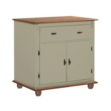 Imagem de Balcão Buffet Florença 2 Portas 1 Gaveta Pés Torneados em Madeira - Ma