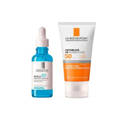 Imagem de Kit La Roche-Posay Sérum Hyalu B5 Repair 15ml + Protetor Solar Anti-idade La Roche-Posay Anthelios AE-Pigmentation Sem Cor FPS50 40g