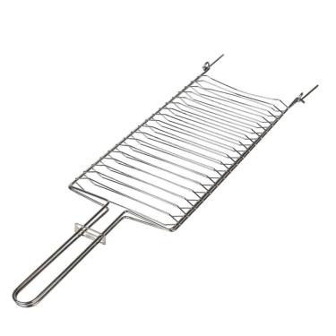 Imagem de Grelha Dupla Para Churrasqueira Peixe Churrasco Assar Carne Super Grill 01 56cm Mor