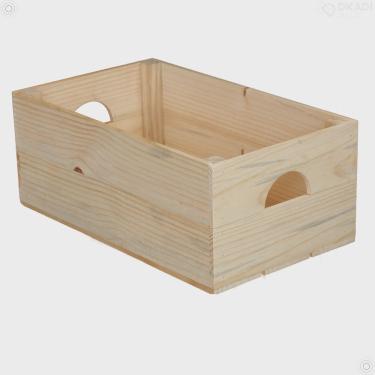 Imagem de Caixote De Feira Multiuso Decorativo Em Madeira Pequeno