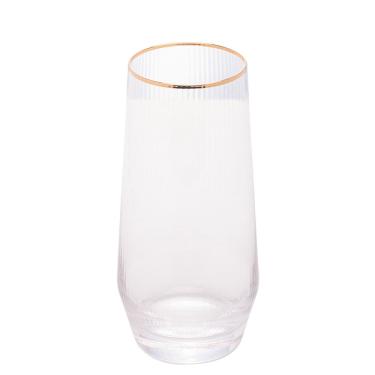 Imagem de Conjunto 2 Copos Altos Vidro Borda Dourada Lines 400Ml Wolff