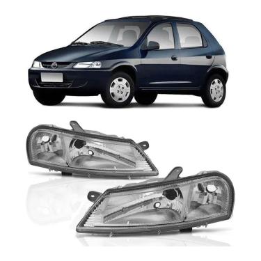 Imagem de Par Farol Lado Esquerdo Direito Cromado Arteb Celta 2001 A 2005