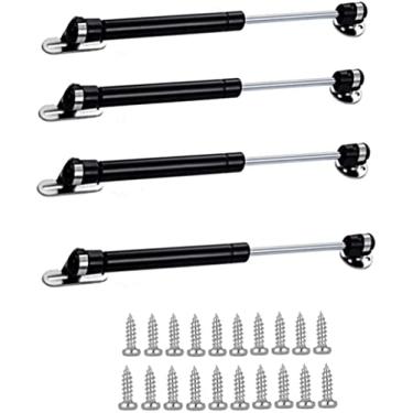 Imagem de GDQLCNXB Suporte de elevação de segurança para dobradiça de armário de 30N/3,1 kg, suporte de tampa macia aberta e descendente e tampão telescópico para porta de armário suporte de mola a gás de 15 cm