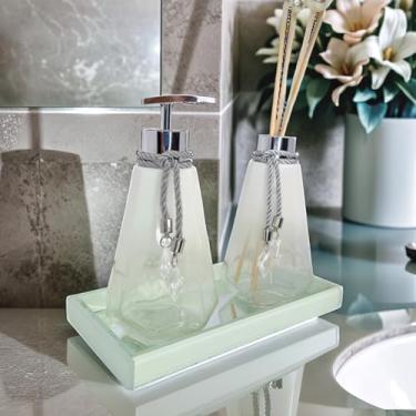 Imagem de KIt Lavabo Com Bandeja Branco Decoração Presente Difusor