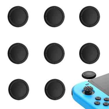 Imagem de Replacement Joystick Covers for Nintendo Switch/Oled/Lite, Silicone Analog Joystick Cover Thumb Stick Cap, Thumb Grips for Nintendo Switch Joycon, Analog Stick Cover (8PCS Black)