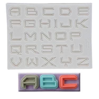 Imagem de Molde Silicone Alfabeto 3D Bolo Decoração Letras Confeitaria - Prime C