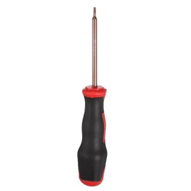 Imagem de HARFINGTON Chave de fenda triangular de 2,3 mm, chaves de fenda magnéticas, 10 cm, aço de liga S2 tratado termicamente com alça ergonômica para conserto DIY, vermelho e marrom