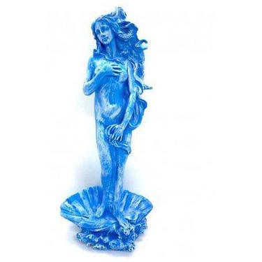 Imagem de Imagem Deusa Afrodite Azul Claro Escultura Resina Estatua 27 Cm - Lua 