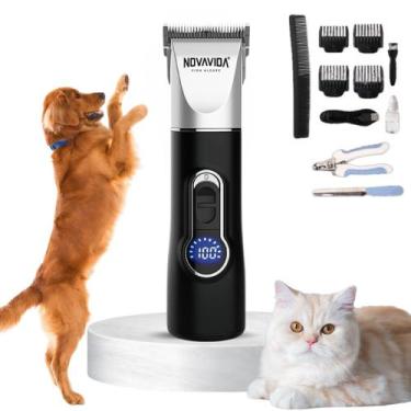 Imagem de Máquina de Tosa Profissional com Lâmina de Cerâmica e Visor LCD Recarr