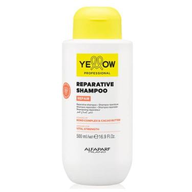 Imagem de Shampoo Yellow Repair Alfaparf 500ml com Bond Complex e manteiga de ca