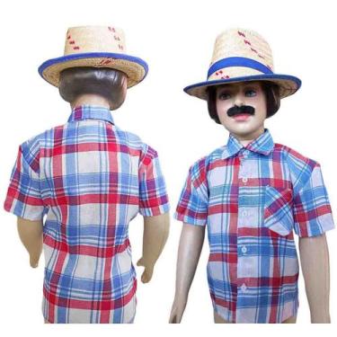 Imagem de Camisa Festa Junina Xadrez Infanto Juvenil Manga Curta - Magedu, 14, V