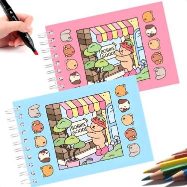 Imagem de Livros Bob Goods para Colorir Capa Dura 48 Folhas Rosa e Azul, Rosa
