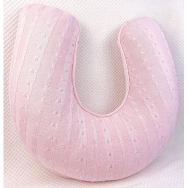 Imagem de Almofada de Amamentação Cheia Em Tricô Trançada Apoio Ergonômico Para 