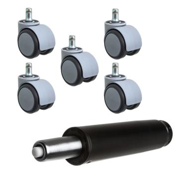 Imagem de Kit 5 Pçs Sq90 Hga Cinza C/Capa Pista Pu Grafite + Pistão Gás Coluna Universal Classe 3