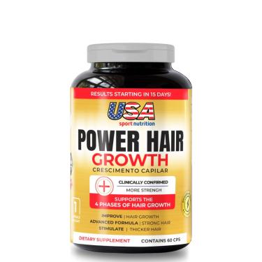 Imagem de Crescimento Capilar ACELERADO - Power Hair Growth (60 Cap) - USA Sport Nutrition