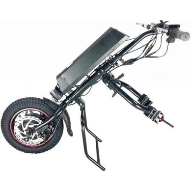 Imagem de Gmtes Electric Hadcycle Cadeira De Rodas Attachmet, Kit De Cobertura De Cadeira De Rodas Elétrica De Terapia De Reabilitação Com Sistema De Amortecedor