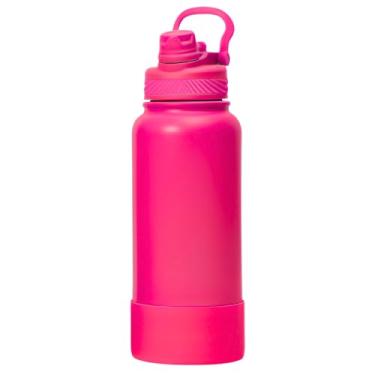 Imagem de Garrafa Térmica de Água 1 Litro com Alça Garrafinha 2 em 1 com Canudo e Saída Livre em Inox e Sistema Térmico a Vácuo (Pink)