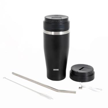 Imagem de Copo Ice Shave 2 em 1 de aço inoxidável isolado a vácuo e liquidificador portátil sem fio - 800 ml, resistente a vazamentos, frio 24 horas/gelado 2 dias - perfeito para vitaminas, sucos, uso doméstico