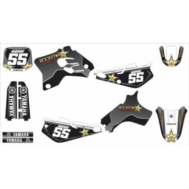 Imagem de Kit Adesivo Moto Cross Trilha Yz 80 19932001 Preto Lm222