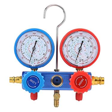 Imagem de Karlak Conjunto de Medidores do Coletor R134A, Sistemas de Teste AC de Teste Com Medidores Codificados por Cores Ajustáveis, Mangueiras de Carregamento de 5 Pés para Facilitar o Uso