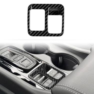 Imagem de TENWIND Tampa do interruptor de freio do painel do console central do carro compatível com acessórios Honda Passport 2026+ (interruptor de freio + fibra de carbono)