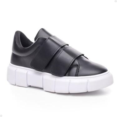 Imagem de Tênis Tenehi Preto Feminino Casual com 2 Velcros (preto, BR, Adulto, Numérico, 34)