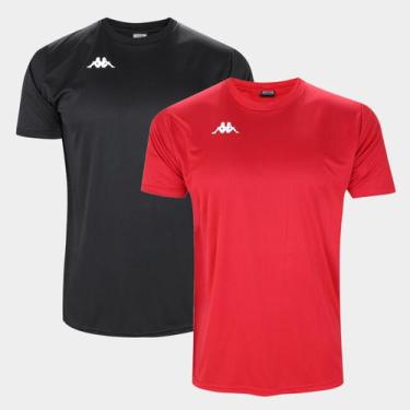 Imagem de Kit Camisa Kappa Fardamento Modena Com 2 Peças Masculina, Preto, GG