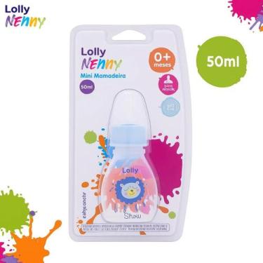 Imagem de Mini Mamadeira Lolly Tip Silicone Redondo Azul 50ml