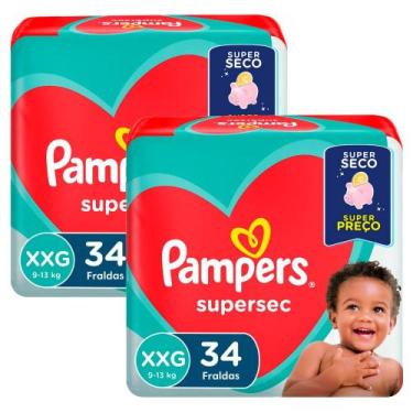 Imagem de Kit 2 Fralda Pampers Premium Care Tamanho XXG Pacote Hiper 56 Fraldas 