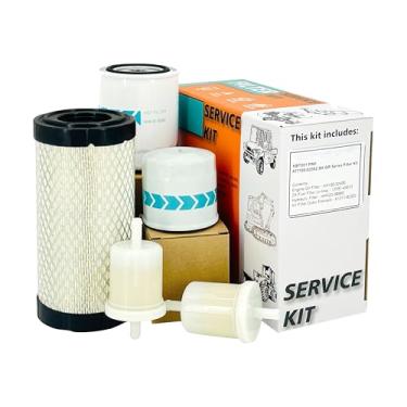 Imagem de Euros Kit de manutenção de filtro de ar K1211-82320 adequado para Kubota BX22D BX23S BX23D BX1880 BX2360 BX2380 BX2230 Rep HH150-32430/HHK20-36990 Filtro de óleo/transmissão (Branco - K121 1-82320)