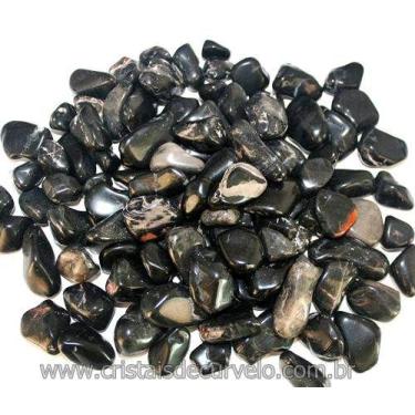Imagem de Pedra Natural Ônix Preto Rolado - 1 kg - Tamanhos de 3 a 8mm - Atacado