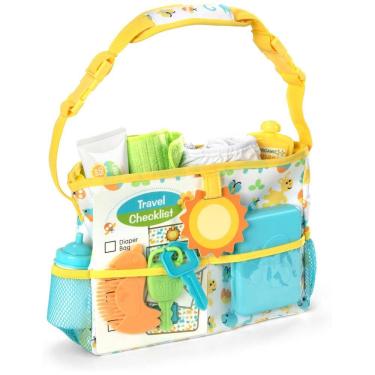 Imagem de Kit Bolsa de Fraldas para Bonecas com 17 Peças e Itens Essenciais de Viagem, Melissa & Doug